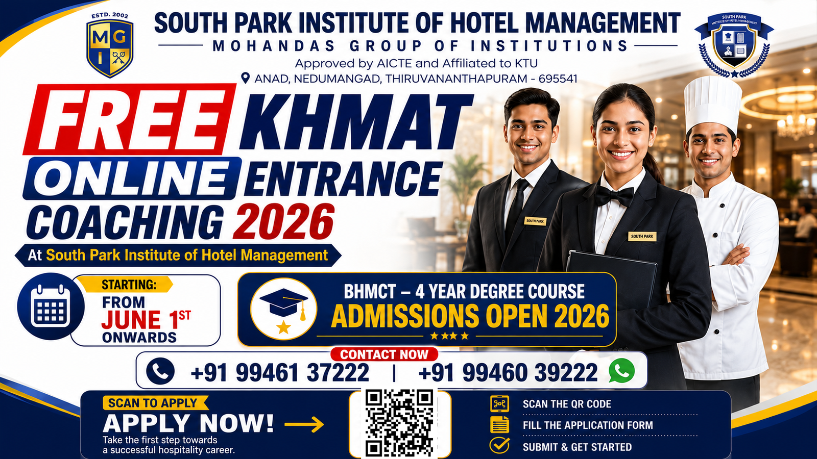 FREE KHMAT ONLINE ENTRANCE COACHING 2026